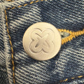 WIRED DENIM SHORTS - METAL BUTTON